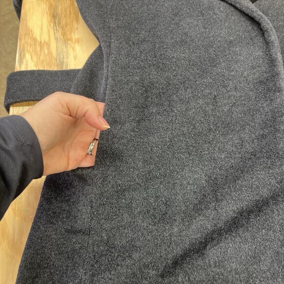 Calvin Klein Tench Overcoat Charcoal Gray Angora Wool Womens Size 4 Regency - Picture 8 of 14